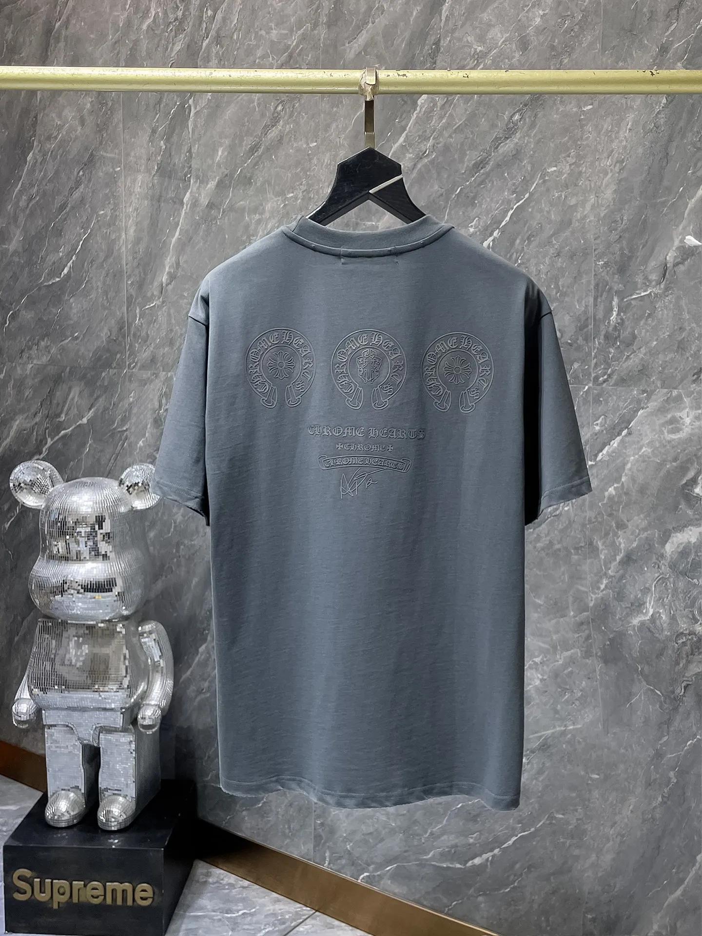 P160 New in summer Chrome Hearts 25ss silicone lettering film version High gram weight environmentally friendly high-quality top-grade fabric 280g heavy-duty horseshoe Sanskrit hand-worn short sleeves counter synchronization 1:1 replica version Recommended colors: black white gray code size: S, M, L, XL